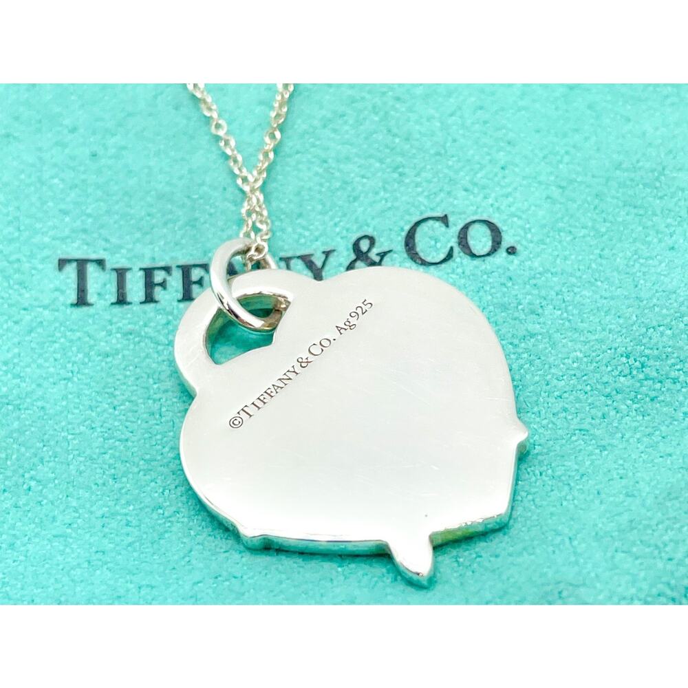 RARE Tiffany & Co. Return to Tiffany Dragonfly Heart Pendant Necklace 16-18" - Picture 11 of 13